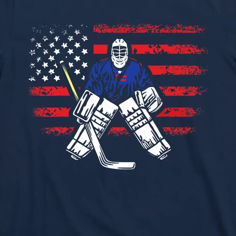 American Ice Hockey Athlete Winter Sport Goalkeeper T-Shirt