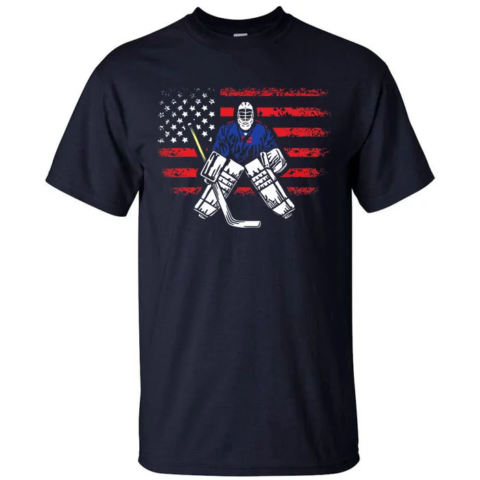 American Ice Hockey Athlete Winter Sport Goalkeeper Tall T-Shirt