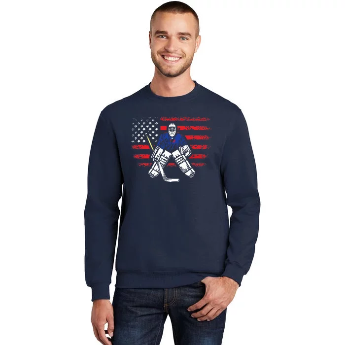 American Ice Hockey Athlete Winter Sport Goalkeeper Tall Sweatshirt