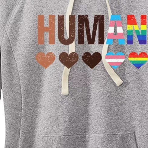 All Inclusive Hearts Blm Racial Justice Human Equality Top Women's Fleece Hoodie