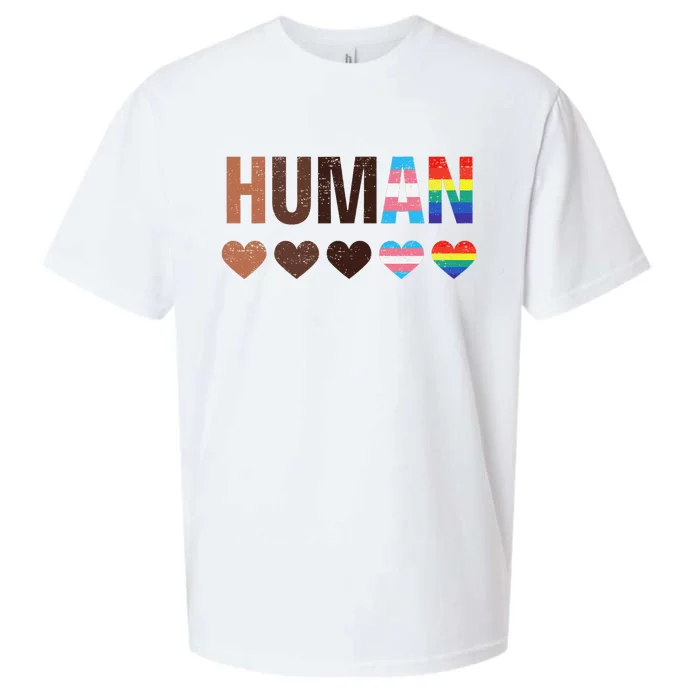 All Inclusive Hearts Blm Racial Justice Human Equality Top Sueded Cloud Jersey T-Shirt