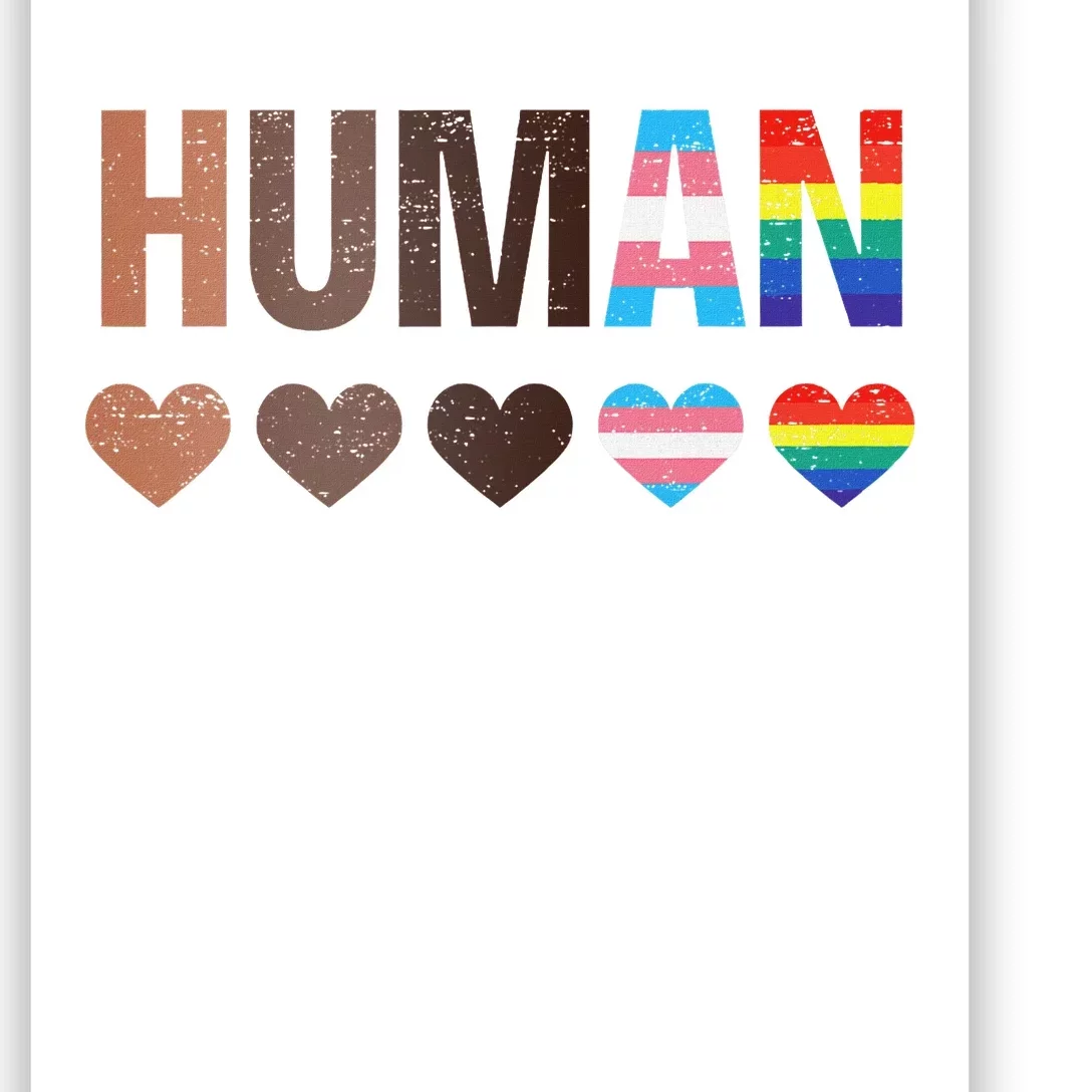 All Inclusive Hearts Blm Racial Justice Human Equality Top Poster