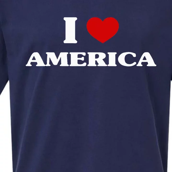 America I Heart America Souvenir I Love America Sueded Cloud Jersey T-Shirt