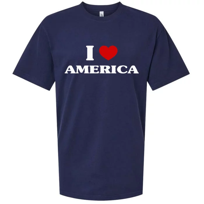 America I Heart America Souvenir I Love America Sueded Cloud Jersey T-Shirt