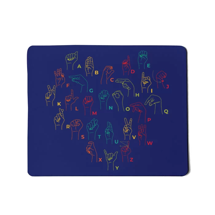 ASL ILY Heart Sign Language Interpreter Deaf ASL Teacher Mousepad