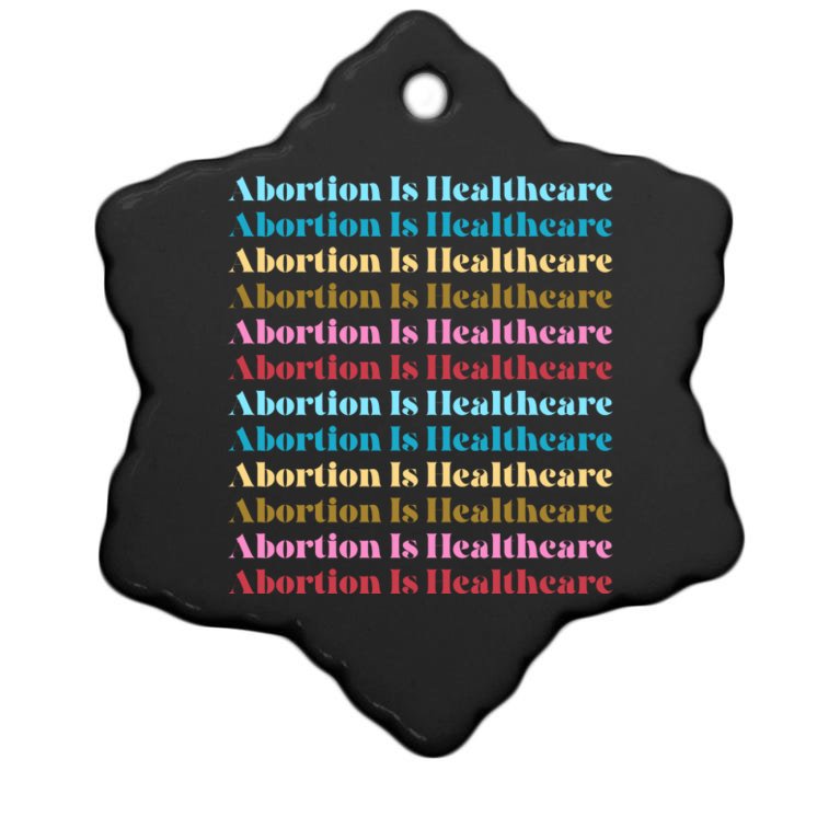 Abortion Is Healthcare Colorful Retro Christmas Ornament