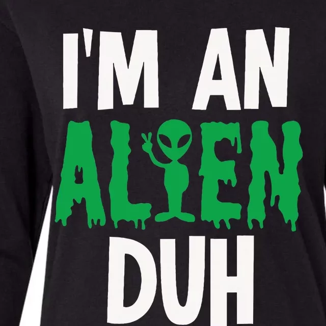 Alien Invasion Halloween Outfit Womens Cotton Relaxed Long Sleeve T-Shirt