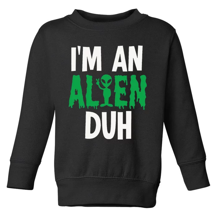 Alien Invasion Halloween Outfit Toddler Sweatshirt