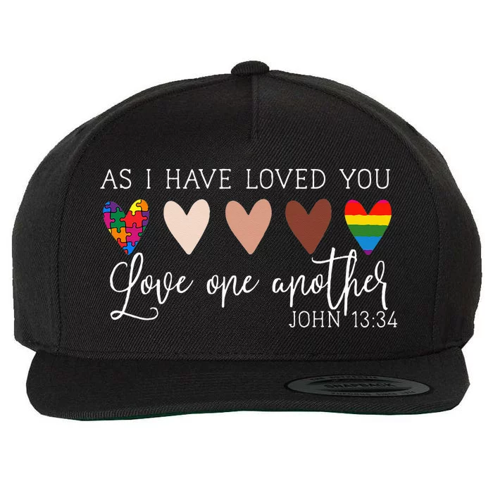 As I Have Loved You Love One Another for  Ladies Wool Snapback Cap