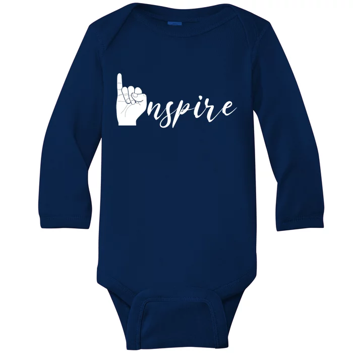 ASL I Hand Inspire SIgn Langage Baby Long Sleeve Bodysuit