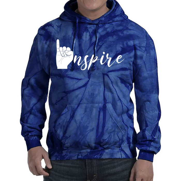 ASL I Hand Inspire SIgn Langage Tie Dye Hoodie