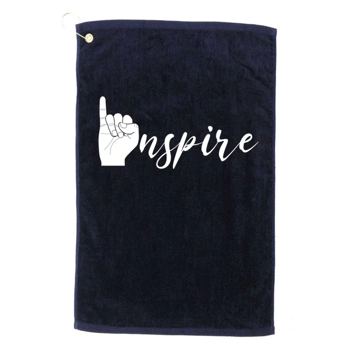 ASL I Hand Inspire SIgn Langage Platinum Collection Golf Towel