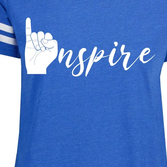 ASL I Hand Inspire SIgn Langage Enza Ladies Jersey Football T-Shirt