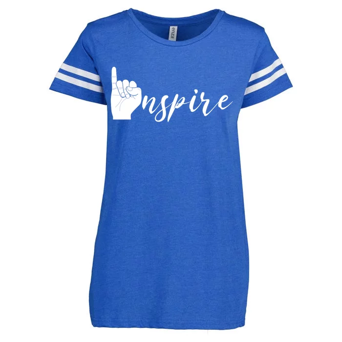 ASL I Hand Inspire SIgn Langage Enza Ladies Jersey Football T-Shirt