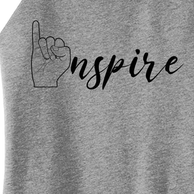 ASL I Hand Inspire SIgn Langage Women’s Perfect Tri Rocker Tank