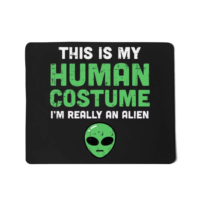 Alien Invasion Hilarious Halloween Disguise Mousepad