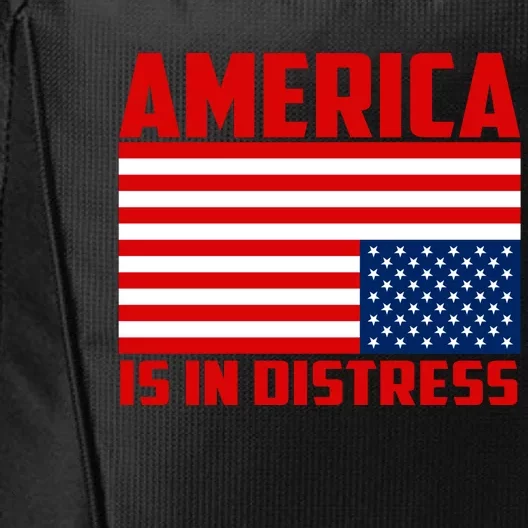 America Is In Distress Upside Down Flag City Backpack