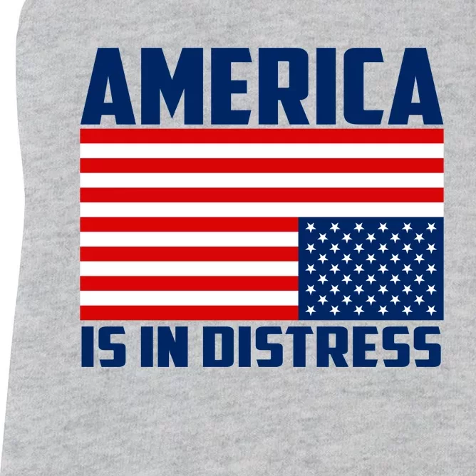 America Is In Distress Upside Down Flag Women's Racerback Tank