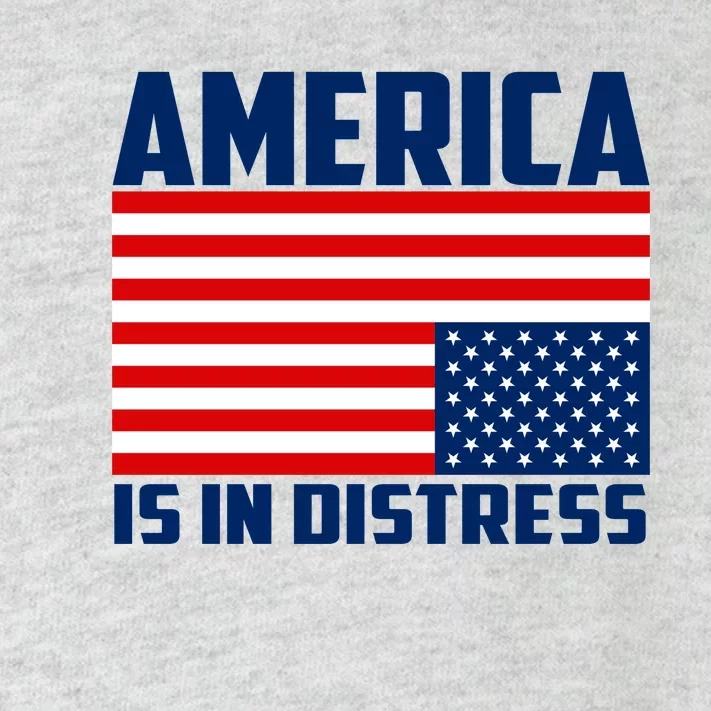 America Is In Distress Upside Down Flag Toddler Long Sleeve Shirt