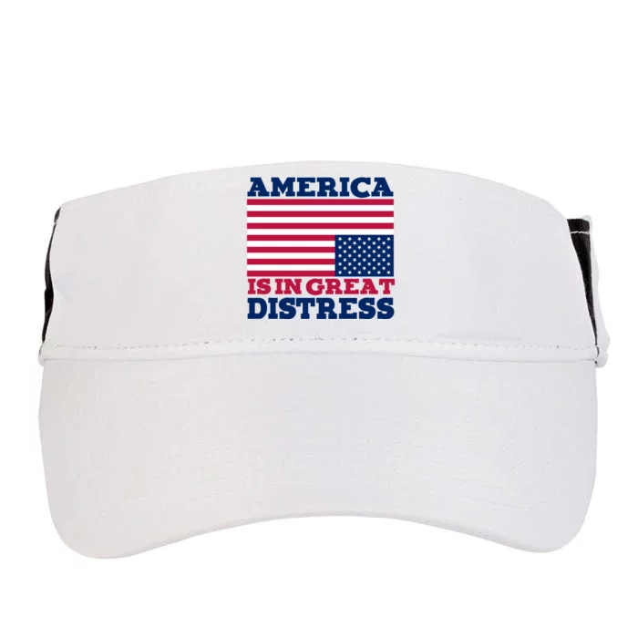 America Is In Great Distress Upside Down Flag Adult Drive Performance Visor