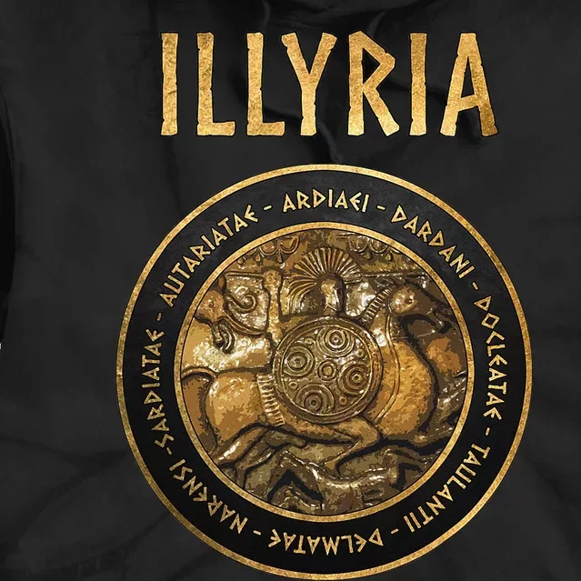 Ancient Illyria Illyrian Tribes Ancient Warrior Symbol Tie Dye Hoodie