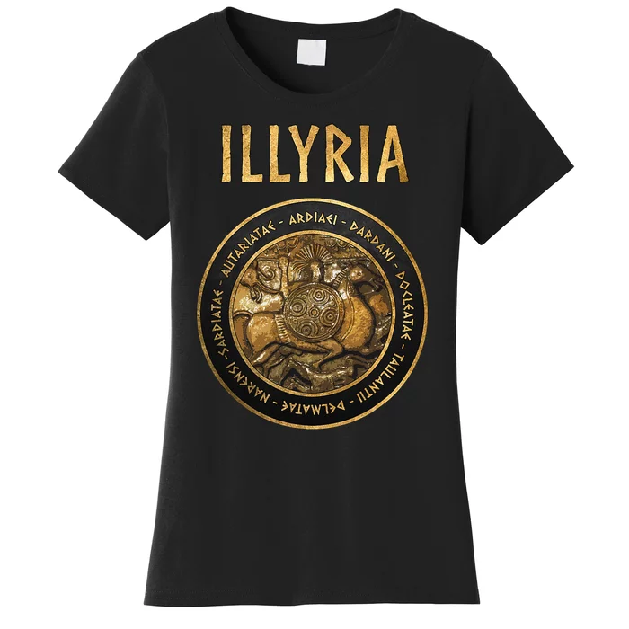 Ancient Illyria Illyrian Tribes Ancient Warrior Symbol Women's T-Shirt