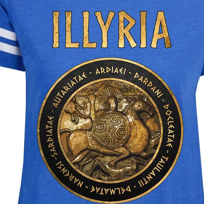 Ancient Illyria Illyrian Tribes Ancient Warrior Symbol Enza Ladies Jersey Football T-Shirt