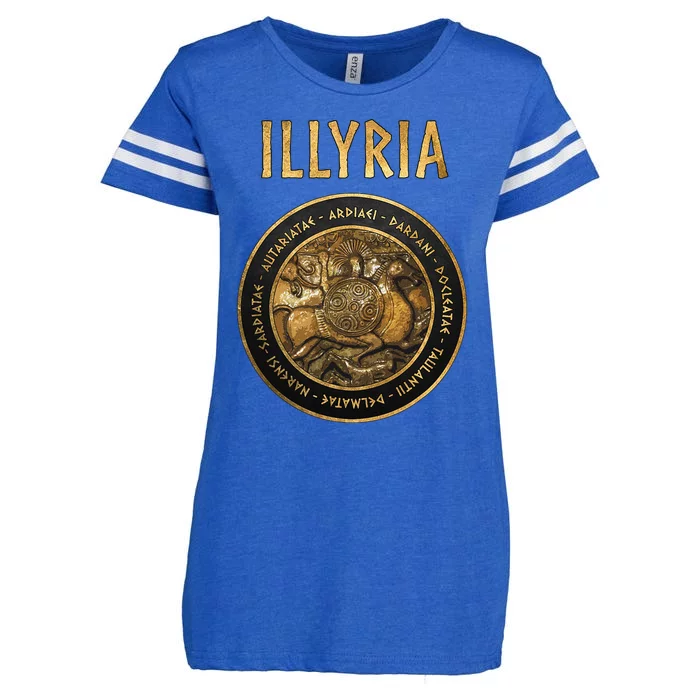 Ancient Illyria Illyrian Tribes Ancient Warrior Symbol Enza Ladies Jersey Football T-Shirt