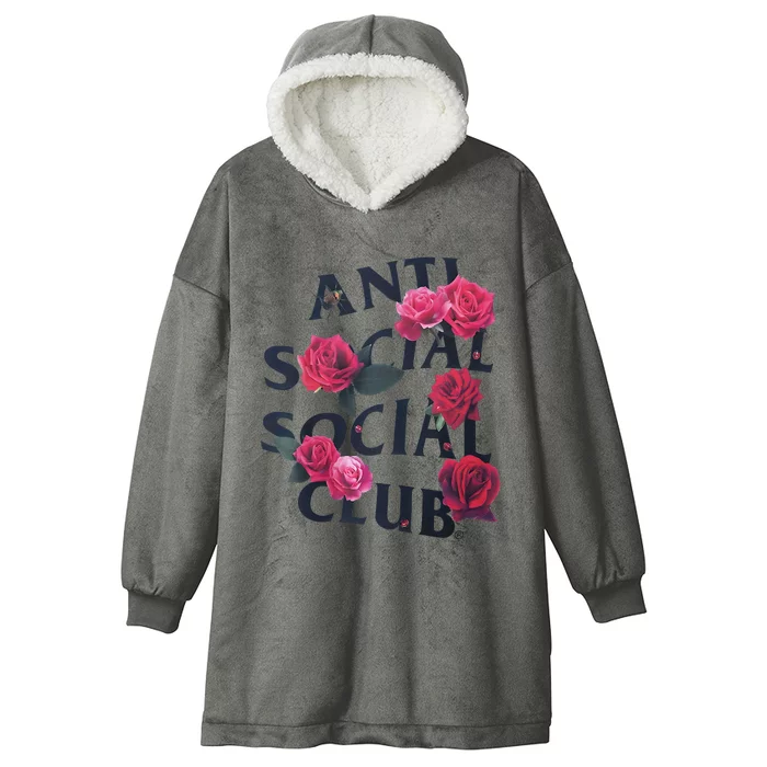 Antisocial Introvert I Hate People Antisocial Club Hooded Wearable Blanket