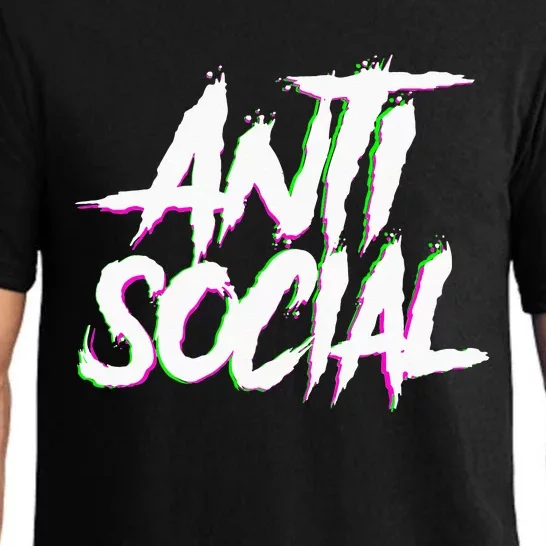 Antisocial Introvert I Hate People Antisocial Club EDM Pajama Set