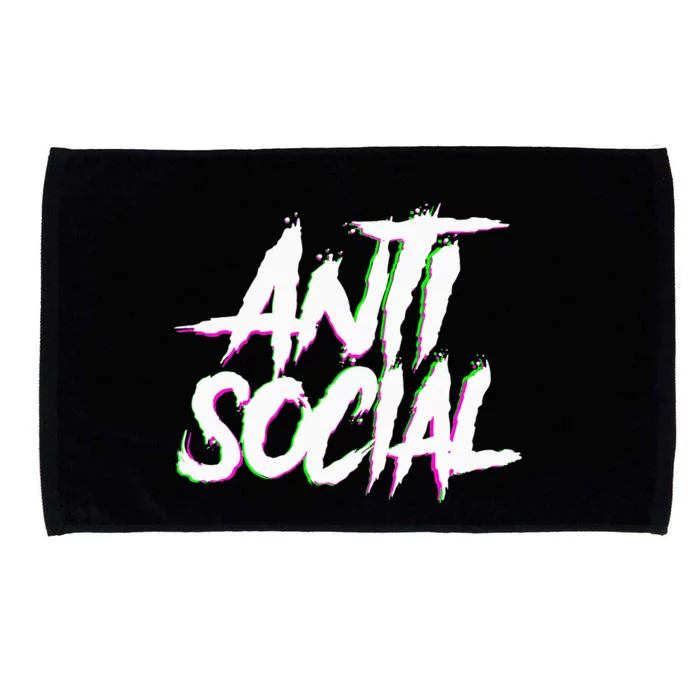 Antisocial Introvert I Hate People Antisocial Club EDM Microfiber Hand Towel