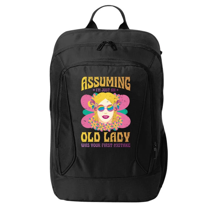 Assuming Im Just An Old Lady Was Your First Mistake Cute Gift City Backpack