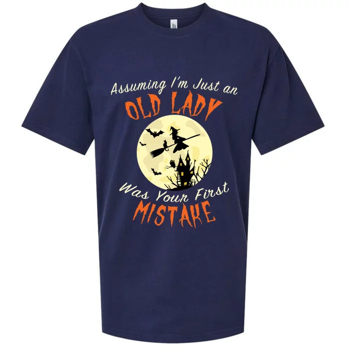 Assuming Im Just An Old Lady Was Your First Mistake Costume Great Gift Sueded Cloud Jersey T-Shirt