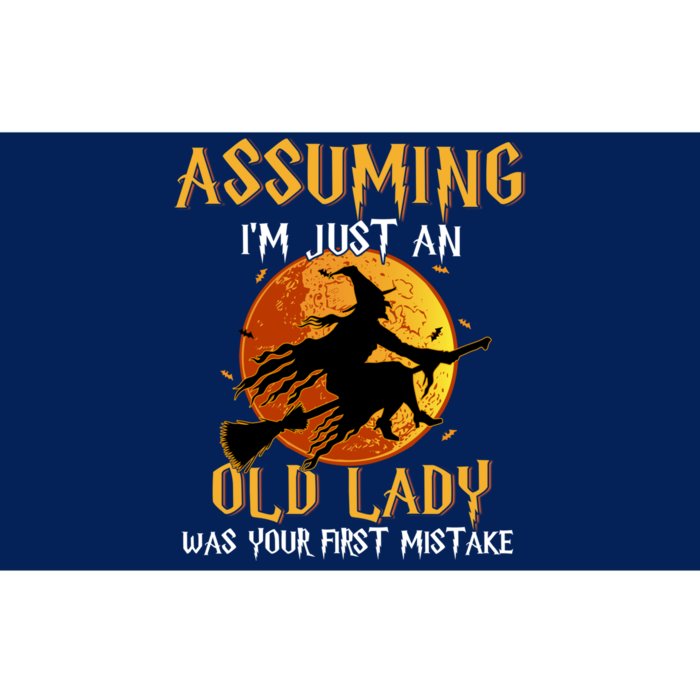 Assuming I'm Just An Old Lady Was Your First Mistake Witch Bumper Sticker