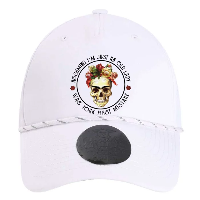 Assuming Im Just An Old Lady Skull Flower Gift Performance The Dyno Cap