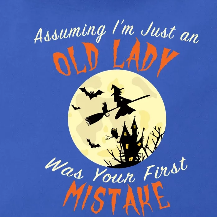 Assuming Im Just An Old Lady Was Your First Mistake Costume Gift Zip Tote Bag