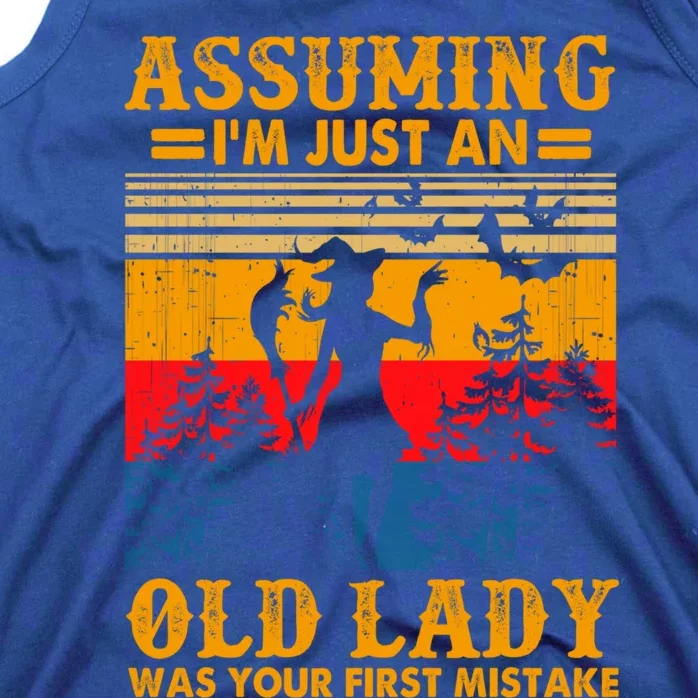 Assuming Im Just An Old Lady Funny Halloween Witch Cool Gift Tank Top