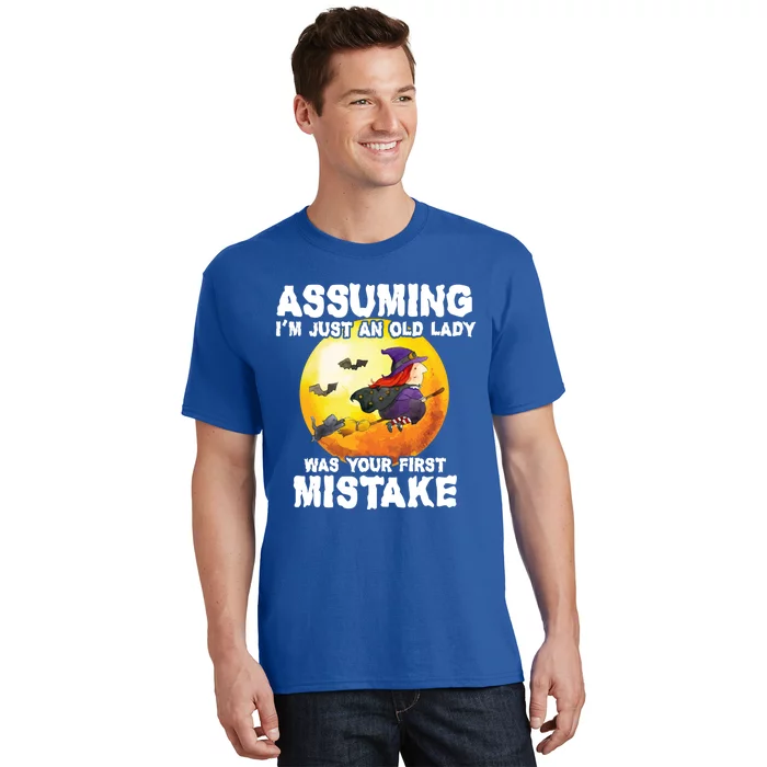 Assuming Im Just An Old Lady Was Your First Mistake Witch Gift T-Shirt