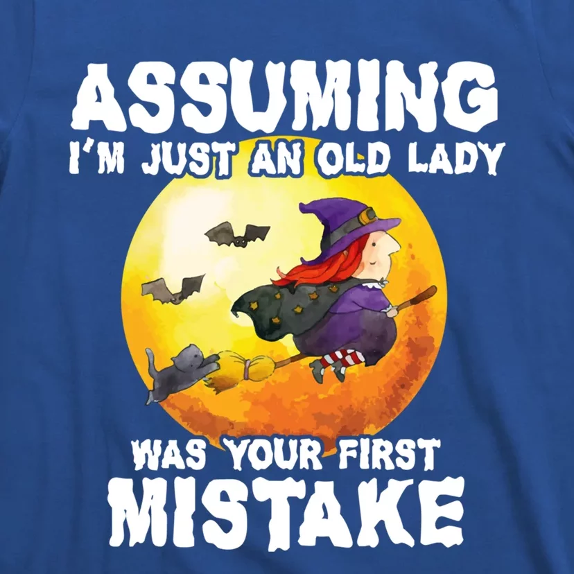 Assuming Im Just An Old Lady Was Your First Mistake Witch Gift T-Shirt