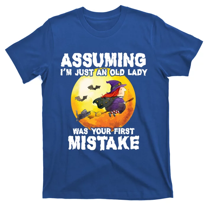 Assuming Im Just An Old Lady Was Your First Mistake Witch Gift T-Shirt