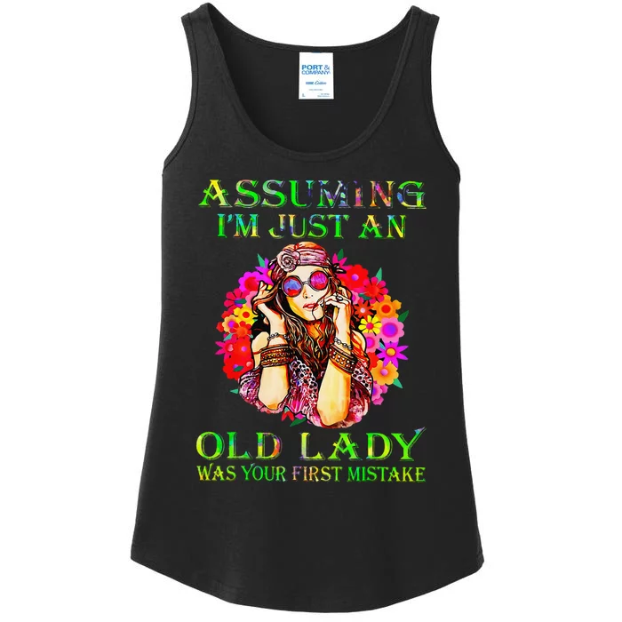 Assuming I'm Just An Old Lady Was Your First Mistake Ladies Essential Tank