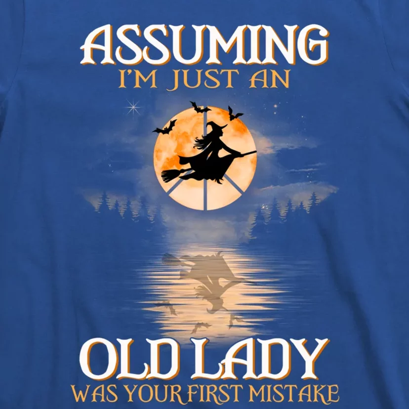 Assuming Im Just An Old Lady Was Your First Mistake Witch Gift T-Shirt