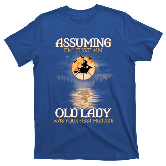 Assuming Im Just An Old Lady Was Your First Mistake Witch Gift T-Shirt