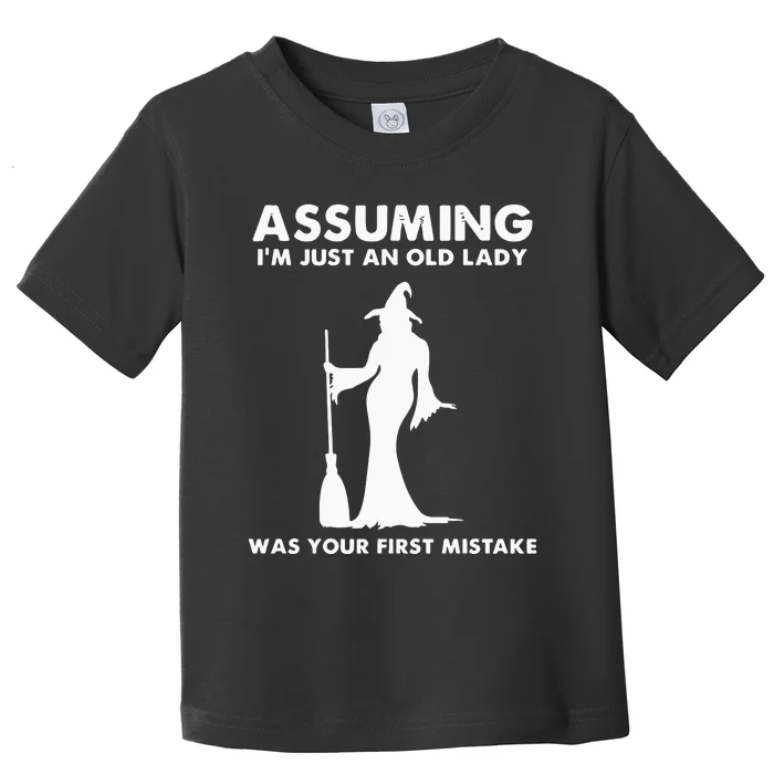 Assuming I’m Just An Old Lady Was Your First Mistake Toddler T-Shirt