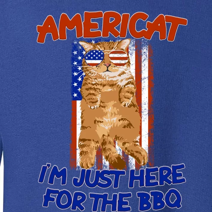 Americat Im Just Here For The Bbq 4th Of July Funny Gift Toddler Sweatshirt