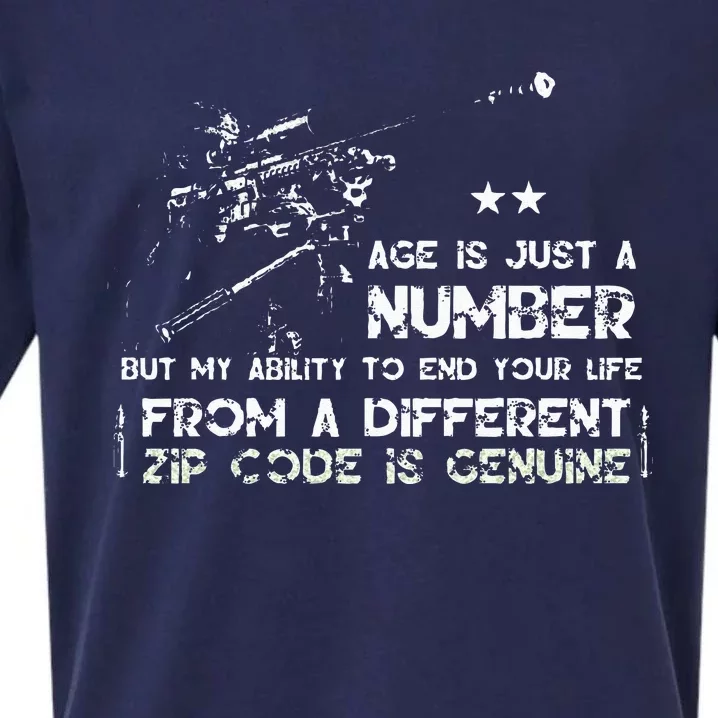 Age Is Just A Number But My Ability To End Your Life Sueded Cloud Jersey T-Shirt