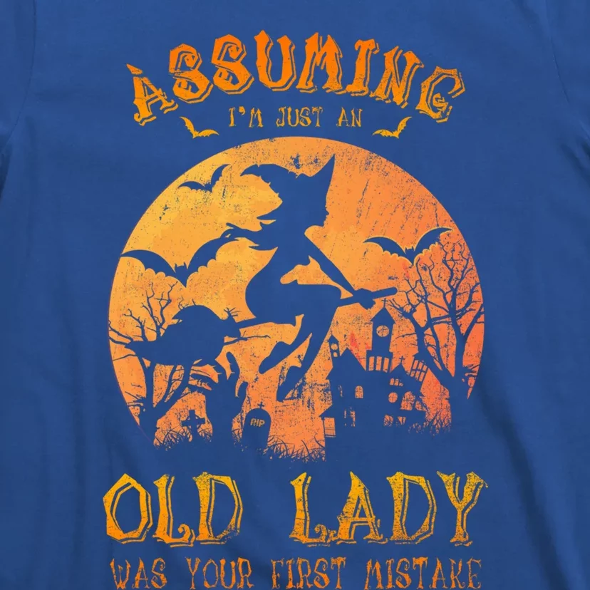 Assuming Im Just An Old Lady Was Your First Mistake Witch Gift T-Shirt