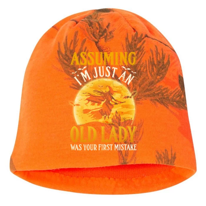 Assuming Im Just An Old Lady Was Your First Mistake Witch Gift Kati - Camo Knit Beanie