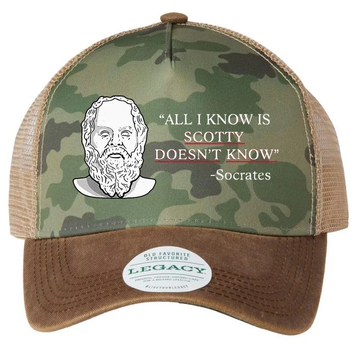 All I Know Is Scotty Doesn’T Know Socrates Legacy Tie Dye Trucker Hat