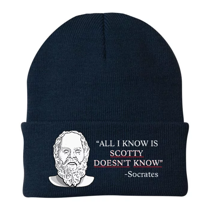 All I Know Is Scotty Doesn’T Know Socrates Knit Cap Winter Beanie